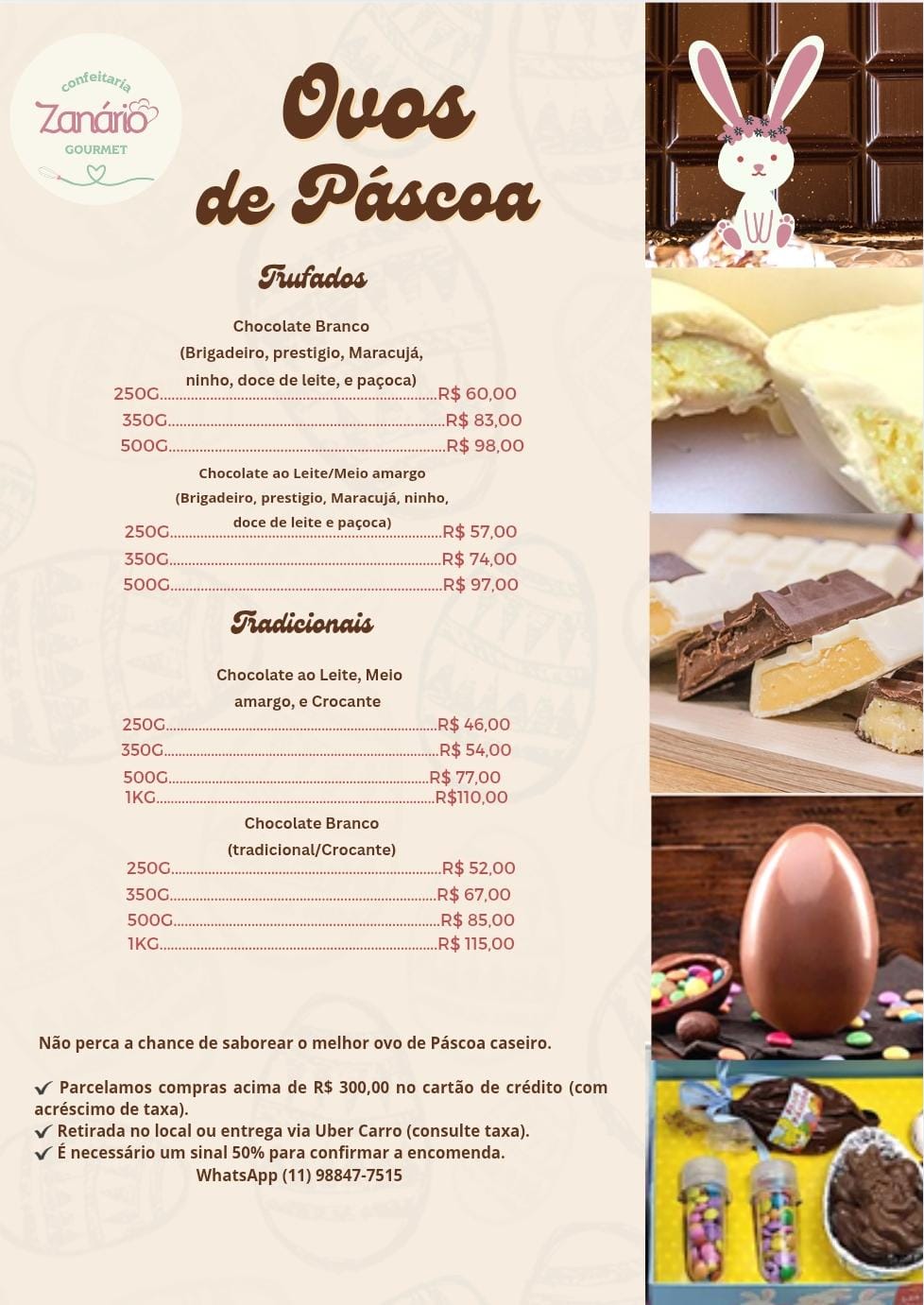 Cardápio de Páscoa