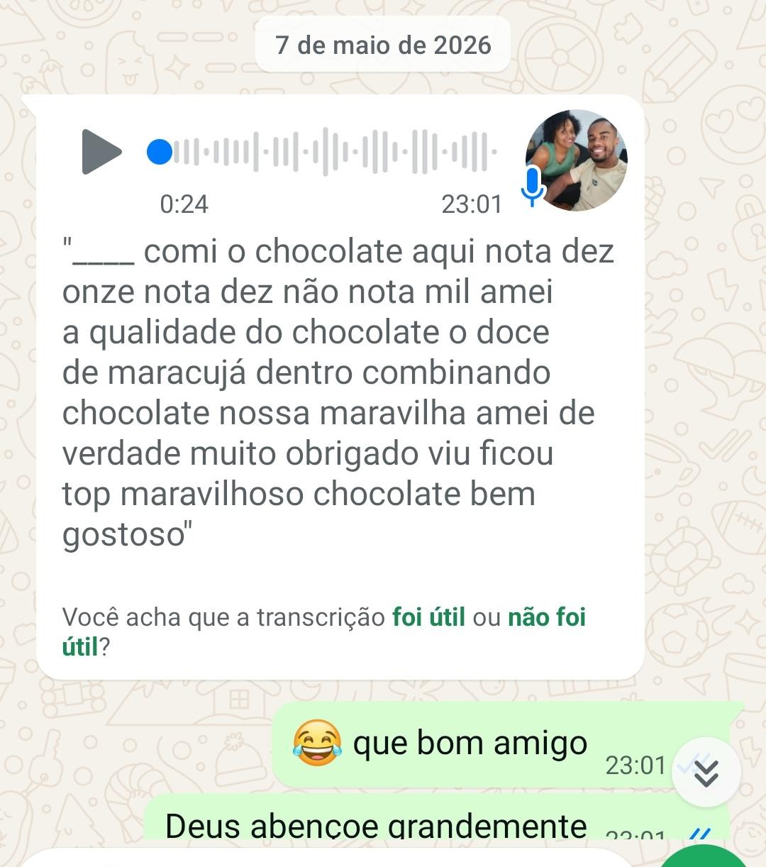 Avaliação de Cliente